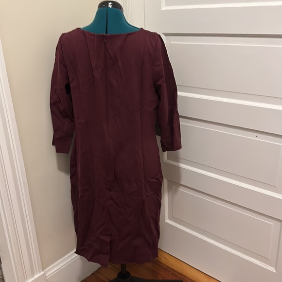 Talbots Garnet bow neck dress. 16. - Picture 2 of 3